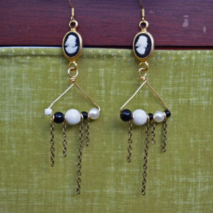 classy earrings product shot